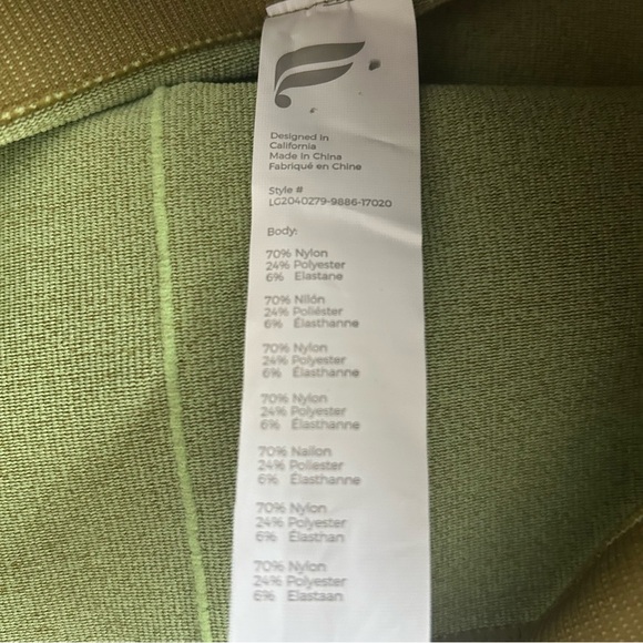 Fabletics Leggings High Waisted Seamless Check Pants Womens XS Olive Green NWT - Picture 8 of 10